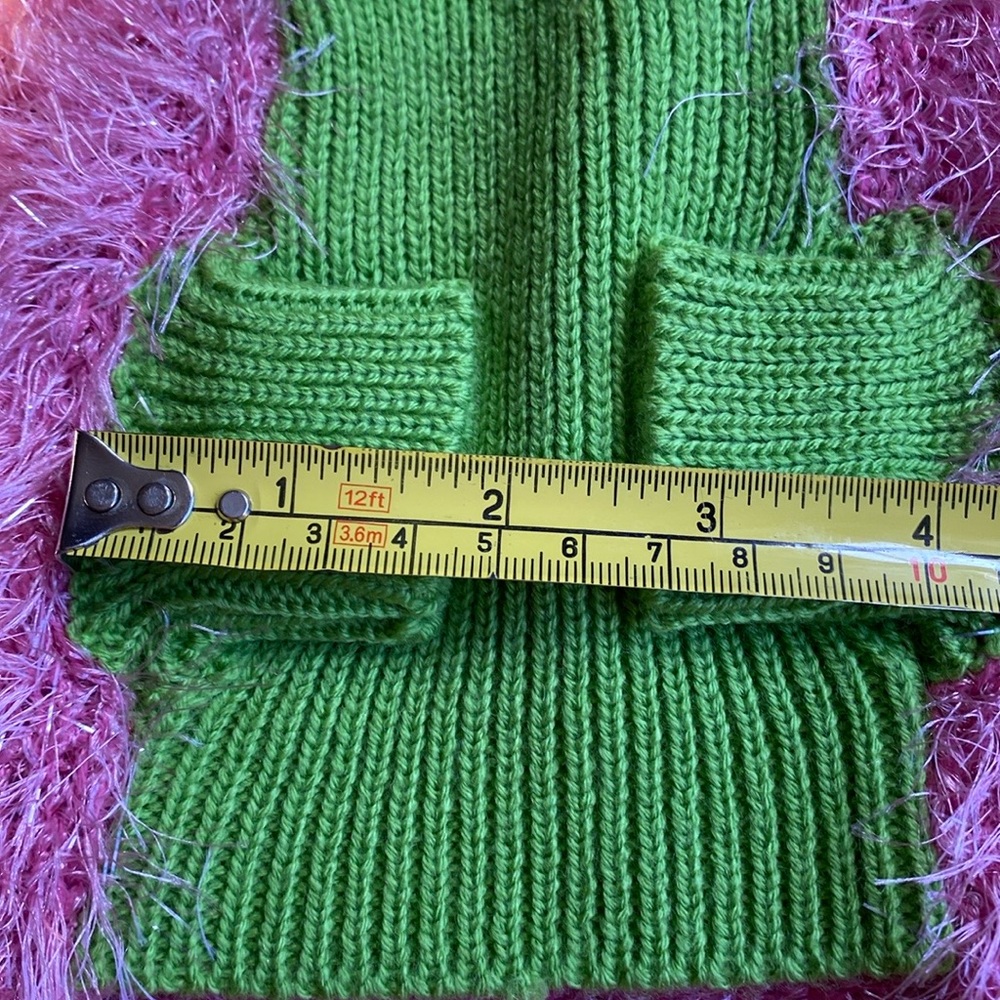 Dog Vipoochy Sweaters size XS pink green mix wool with angora light … - Picture 6 of 10